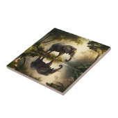 De reflectie van een olifant tegeltje (Zijkant)