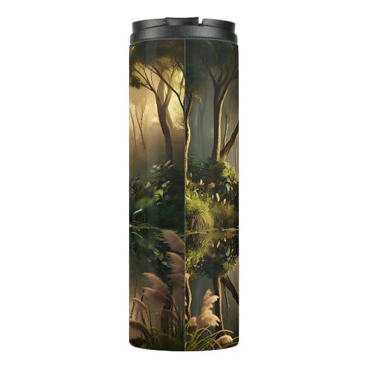 De reflectie van een olifant thermosbeker (Achterkant)