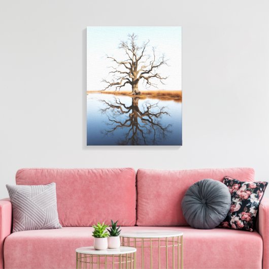 De reflecties canvas afdruk (Insitu (Woonkamer))