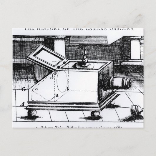 De reflex box camera obscura briefkaart (Voorkant)