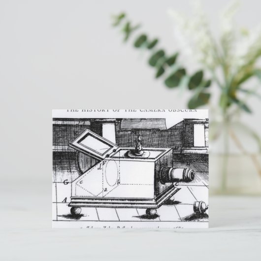 De reflex box camera obscura briefkaart (Staand voorkant)