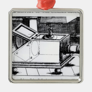 De reflex box camera obscura metalen ornament