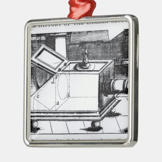 De reflex box camera obscura metalen ornament (Links)