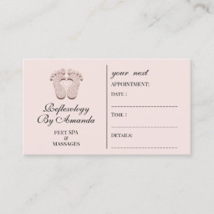 De Reflexology Massages SPA Pink van de benoemings Afsprakenkaartje