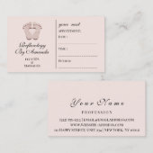 De Reflexology Massages SPA Pink van de benoemings Afsprakenkaartje (Voorkant / Achterkant)