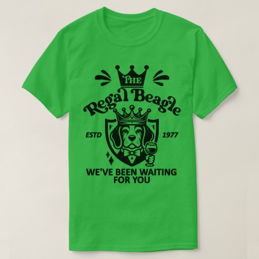De Regal Beagle Weve wachtte op je ESTD 19 T-shirt (Design voorkant)