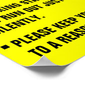 De Regels van de ruimte maken geen oogcontact wann Poster (Hoek)