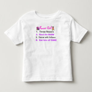 De regels van een Bloemenmeisje Peuter Shirt