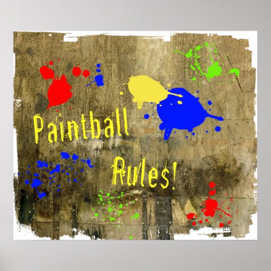 De Regels van het bal van een Grunge muur Poster (Voorkant)