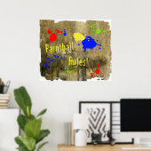 De Regels van het bal van een Grunge muur Poster (Thuiskantoor)
