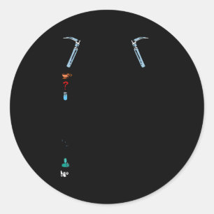 De regels voor anesthesie ronde sticker