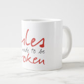 De regels worden gemaakt om een gebroken Mok te zi (Voorkant rechts)