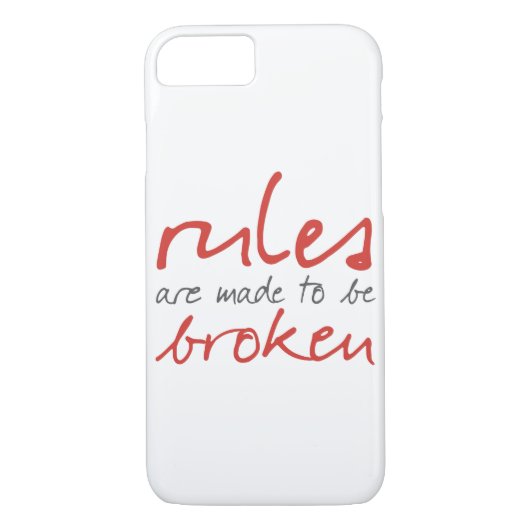 De regels worden gemaakt om gebroken iPhone 7 Hoes (Achterkant)