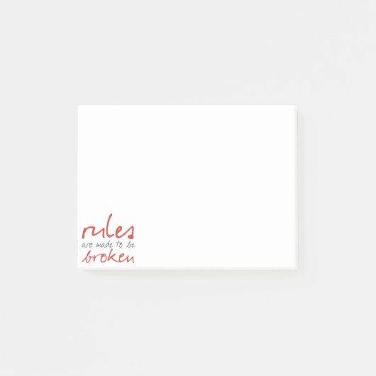De regels worden gemaakt om gebroken Post-it® note (Voorkant)