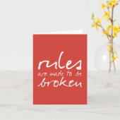 De regels worden gemaakt om te worden gebroken Not Kaart (Gele Bloem)