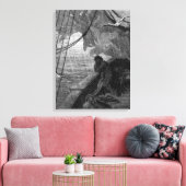 De regen begint te herfsten canvas afdruk (Insitu (Woonkamer))