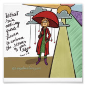 De regen omhelzen foto afdruk (Voorkant)