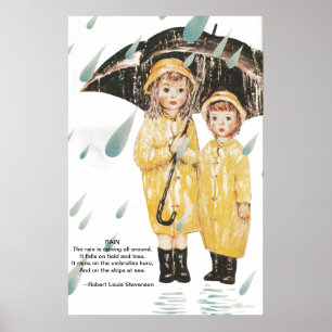 De regen regent poster