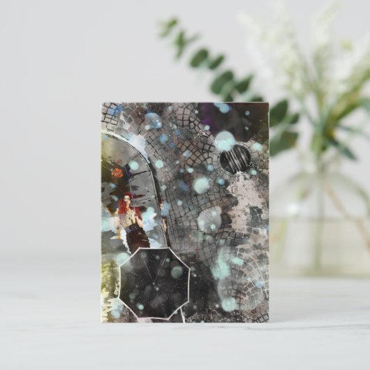 De Regen van de kleur Briefkaart (Staand voorkant)