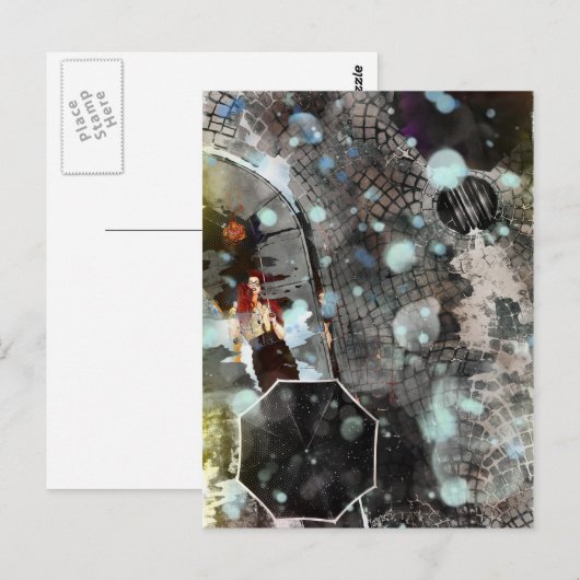 De Regen van de kleur Briefkaart (Voorkant / Achterkant)