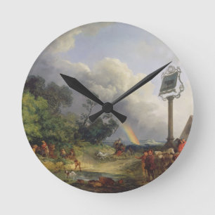 De regenboog, 1784 (olie op canvas) ronde klok