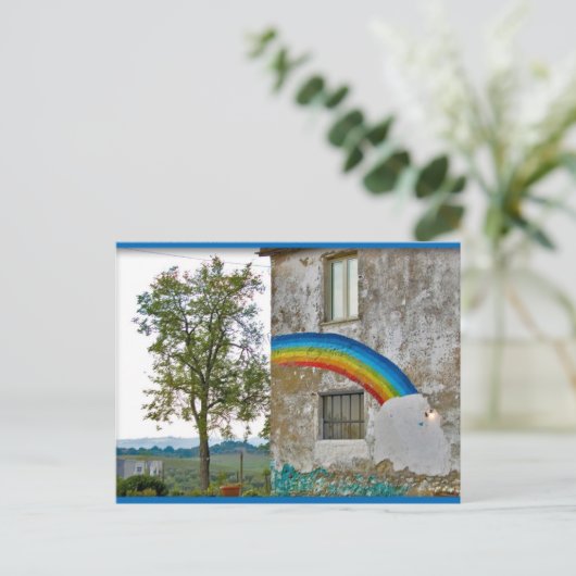 De regenboog briefkaart (Staand voorkant)