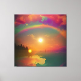 De regenboog canvas afdruk