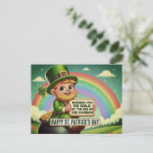 de Regenboog deze St. Paddy's Day Briefkaart (Staand voorkant)