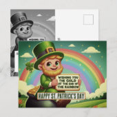 de Regenboog deze St. Paddy's Day Briefkaart (Voorkant / Achterkant)