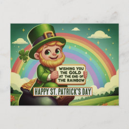 de Regenboog deze St. Paddy's Day Briefkaart