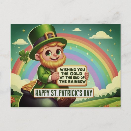 de Regenboog deze St. Paddy's Day Briefkaart (Voorkant)