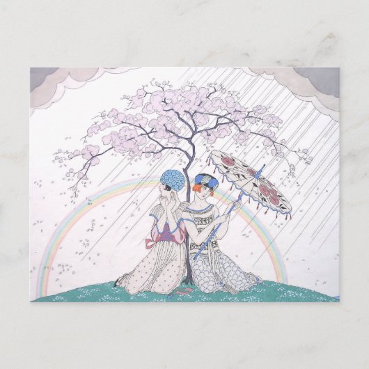 De regenboog door George Barbier Briefkaart (Voorkant)