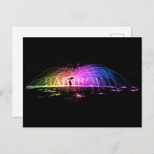 De regenboog draaien briefkaart (Voorkant / Achterkant)