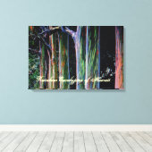 De regenboog Eucalyptus Boom van Hawaï Canvas Afdruk (Insitu (Houten vloer))