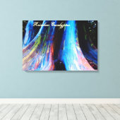 De regenboog Eucalyptus Boom van Hawaï Canvas Afdruk (Insitu (Houten vloer))