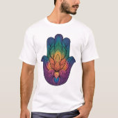de regenboog Hamsa hand T-shirt (Voorkant)