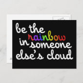 De regenboog in sommige wolken briefkaart (Voorkant / Achterkant)