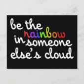 De regenboog in sommige wolken briefkaart (Voorkant)