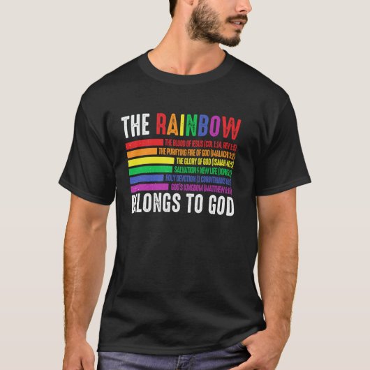 De regenboog is van God T-shirt (Voorkant)