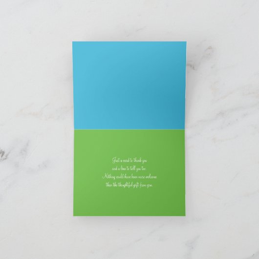 De regenboog kleurt Gestreepte Zonnestraal dankt u Bedankkaart (Binnen)