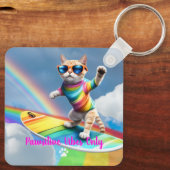 De Regenboog Ruiter Sleutelhanger (Achterkant)