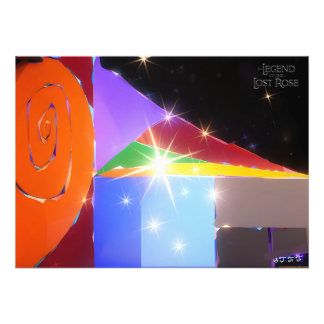 De Regenboog Spiraal Art Print van Spark Foto Afdruk