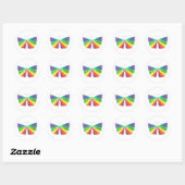 De Regenboog van Butteryfly Ronde Sticker (Vel)
