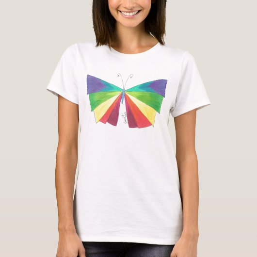 De Regenboog van Butteryfly T-shirt (Voorkant)