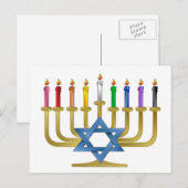 De Regenboog van de Chanoeka schouwt Gouden Feestdagenkaart (Voorkant / Achterkant)