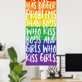 De regenboog van de Gay Pride heeft grotere proble Poster (Thuiskantoor)
