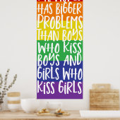 De regenboog van de Gay Pride heeft grotere proble Poster (Keuken)