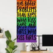 De regenboog van de Gay Pride heeft grotere proble Poster (Thuiskantoor)
