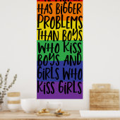 De regenboog van de Gay Pride heeft grotere proble Poster (Keuken)