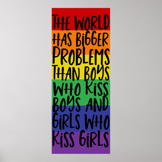 De regenboog van de Gay Pride heeft grotere proble Poster (Voorkant)